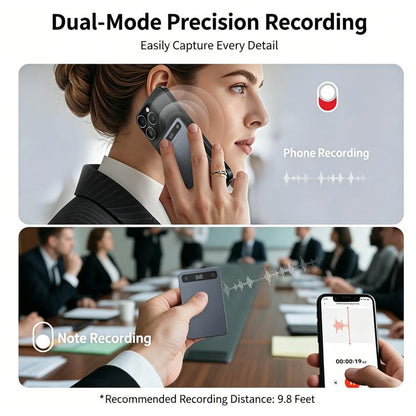 CB08 Portable Magnetic Smart AI Voice Recorder, Translation & Summary Audio Recorder, 32GB, 64GB
