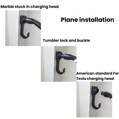 For Tesla NACS / US Standard Charger Hook Bracket EV Charging Cable Holder, Brick Wall, Charging Station