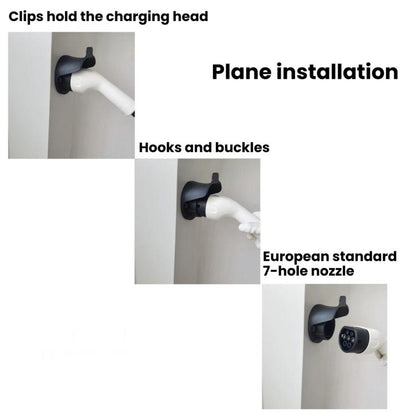 7-Pin EU Standard AC Slow Charging Socket, Wall-Mounted EV Charger Cable Holder, For 7-Pin EU Standard AC Slow Charging