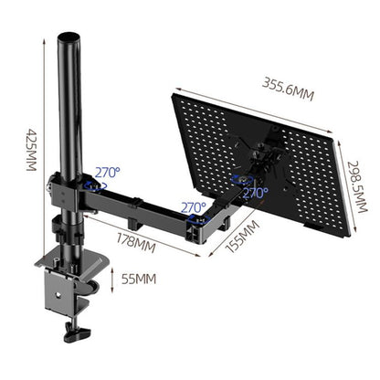 10-32 Inch Computer Monitor Desktop Tray Clip Adjustable Cantilever Stand, ZX-MT012N