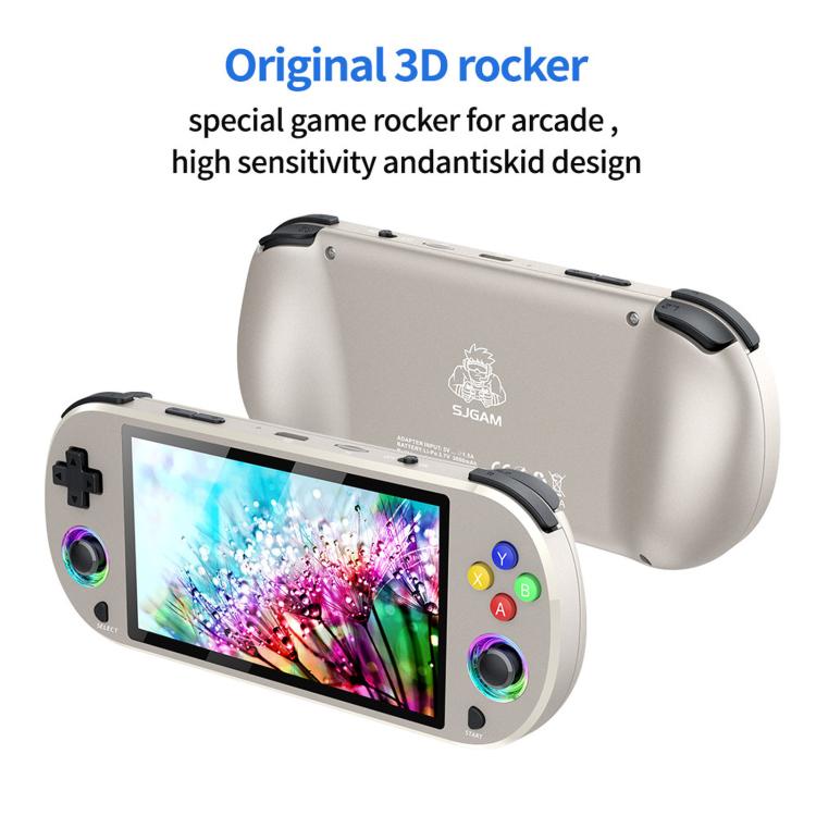 SJGAM M22 PRO 5 Inch HD IPS Open Source Retro Portable Handheld Game Console With Controller, 64GB Gray, 128GB Gray, 256GB Gray, 64GB Black, 128GB Black, 256GB Black