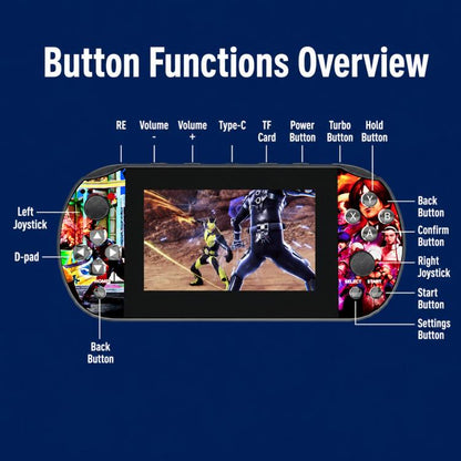 Q3 HD Large-Screen Retro Joystick Handheld Game Console, Blue 32G, Blue 64G, Red 32G, Red  64G