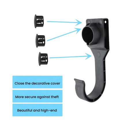 For J1772 US Standard Charging Head Holder, EV Charging Cable Bracket, For J1772 US Standard With Hook