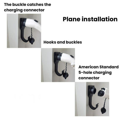 For J1772 US Standard Charging Head Holder, EV Charging Cable Bracket, For J1772 US Standard With Hook