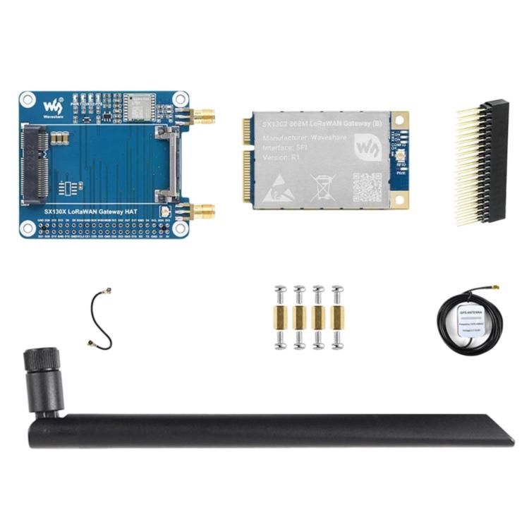 Waveshare For Raspberry Pi LoRaWAN Gateway Module Standard Mini-PCIe Socket, SX1302 868M, SX1302 868M With Expansion Board, SX1303 868M, SX1303 868M With Expansion Board, SX1302 915M, SX1302 915M With Expansion Board, SX1303 915M