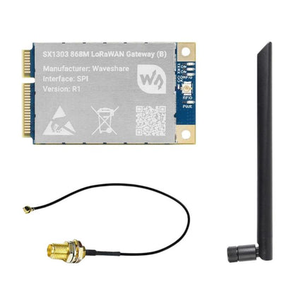 Waveshare For Raspberry Pi LoRaWAN Gateway Module Standard Mini-PCIe Socket, SX1302 868M, SX1302 868M With Expansion Board, SX1303 868M, SX1303 868M With Expansion Board, SX1302 915M, SX1302 915M With Expansion Board, SX1303 915M