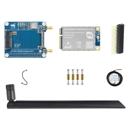 Waveshare For Raspberry Pi LoRaWAN Gateway Module Standard Mini-PCIe Socket, SX1302 868M, SX1302 868M With Expansion Board, SX1303 868M, SX1303 868M With Expansion Board, SX1302 915M, SX1302 915M With Expansion Board, SX1303 915M