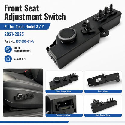 For 2021-2023 Tesla Model 3 / Y Front Seat Adjustment Switch 1551855-01-A, Left, Right
