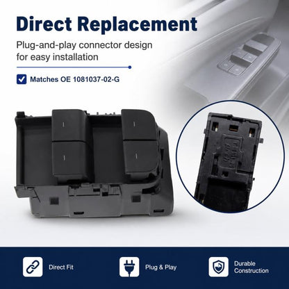 For 2021-2023 Tesla Model 3 / Y Driver Window Lift Switch 1081037-02-G, With Wiring, Without Wiring