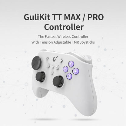 GuliKit TT MAX Wireless Controller with 720-degree Adjustable TMR Joysticks, Magnetic Levitation Motor Gamepad for Switch/Switch 2, PC & iOS, TT MAX Black, TT MAX Grey