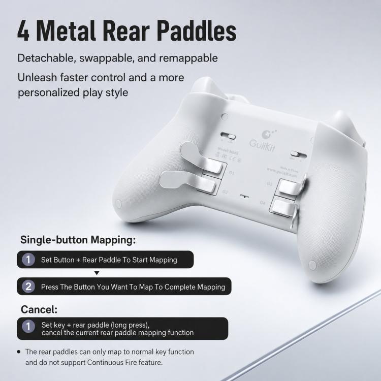 GuliKit TT MAX Wireless Controller with 720-degree Adjustable TMR Joysticks, Magnetic Levitation Motor Gamepad for Switch/Switch 2, PC & iOS, TT MAX Black, TT MAX Grey