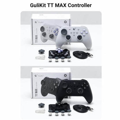 GuliKit TT MAX Wireless Controller with 720-degree Adjustable TMR Joysticks, Magnetic Levitation Motor Gamepad for Switch/Switch 2, PC & iOS, TT MAX Black, TT MAX Grey