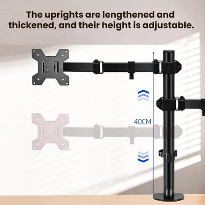Laptop Monitor Dual-Arm Rotating Clamp Desktop Stand, ZX-MT025