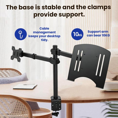 10-32 Inch Desktop Monitor Cantilever Lifting And Rotating Tray Stand, ZX-MT025S
