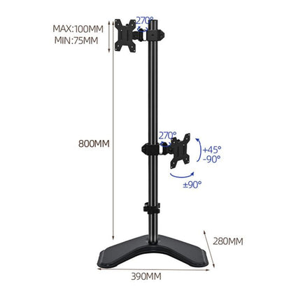 Dual-Screen Monitor Desktop Rotating Height-Adjustable Arm, ZX-MT028V