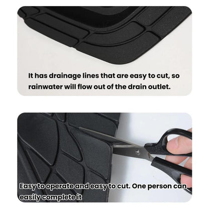 Trimable Silicone Car Floor Mats Waterproof Anti-Slip Foot Pads, Front, Rear