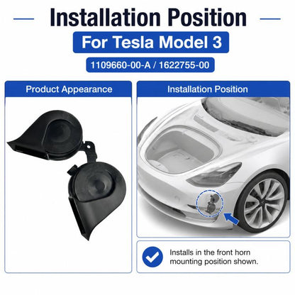 For Tesla Snail Horn Speakers 1109660-00-A / 1622755-00, Model 3, Model Y