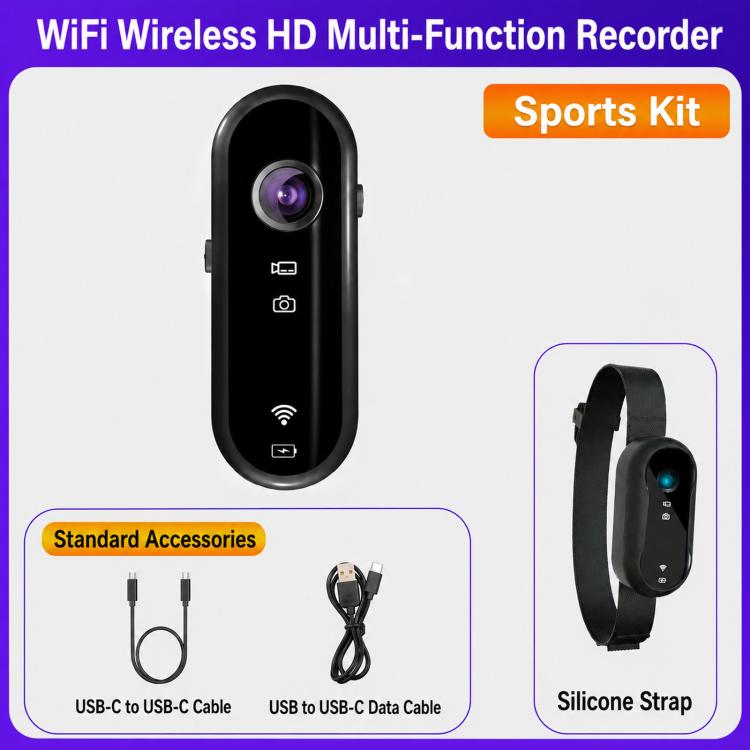 Mini Magnetic Action Camera 1080P Wearable Body Cam With Wi-Fi App, EIS, Meeting Kit, Sports Kit, Cycling Kit, Car Kit