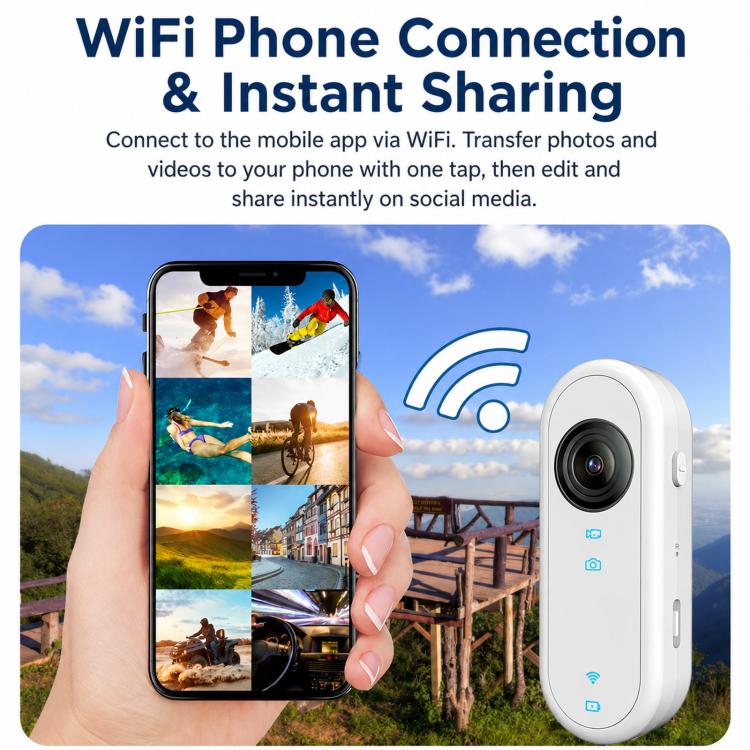 Mini Magnetic Action Camera 1080P Wearable Body Cam With Wi-Fi App, EIS, Meeting Kit, Sports Kit, Cycling Kit, Car Kit