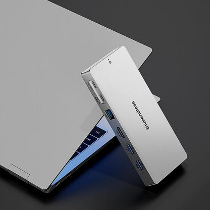 Blueendless Desktop Type-C Docking Station With 4K 60Hz Gigabit Ethernet USB 3.2 Ports, 14 in 1 Gray