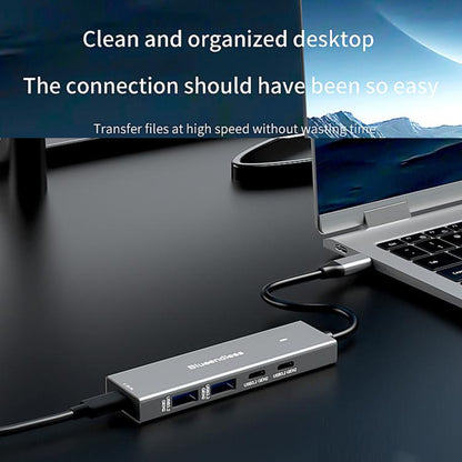 Blueendless 5 In 1 10Gbps High-Speed Computer/Mobile Phone Converter/Extension Splitter, USB 3.2 x 2+Type-C 3.2 x 2, Type-C 3.2 x 4