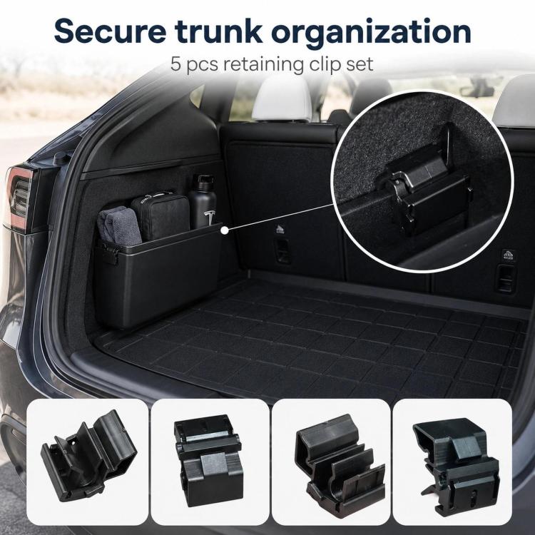 For Tesla Model 3 / Y 5pcs /Set Storage Box Mounting Clip 1472872-00-B, 1472872-00-B 5pcs