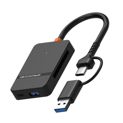 6 In 1 USB / Type-C High-Speed 3.0 Card Reader SD/TF/CF/MS Card Reader, ADS-326