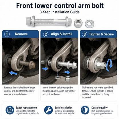 For Tesla Model X / S Front Suspension Lower Control Arm Straight Bolt 2007106, 2007106