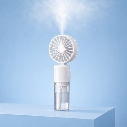 Handheld Misting Fan with Neck Strap 180 Degree Foldable Portable Water Spray Fan Type-C Rechargeable Mini Personal Face Mister Fan