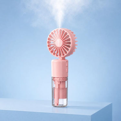 Handheld Misting Fan with Neck Strap 180 Degree Foldable Portable Water Spray Fan Type-C Rechargeable Mini Personal Face Mister Fan