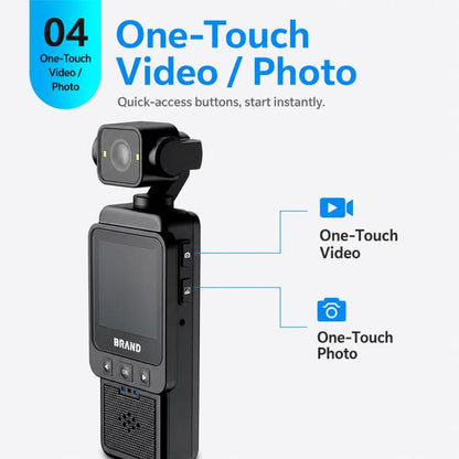 1080P WiFi Body Camera With Rotatable Lens & 1.6 Inch Screen Wearable Sports Action Camera Clip-On Pocket Cam, DV01 1080P