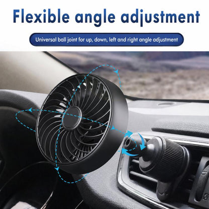 F4201 3-Speed Air Vent Quiet Fan Universal USB Mini Car Fan, F4201
