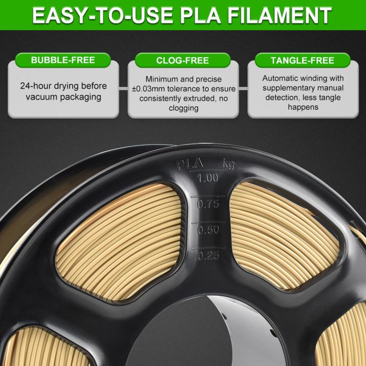 Matte PLA 3D Printer Filament 1.75mm 1kg Spool Flat Low-Gloss Finish High Toughness 3D Printing Material