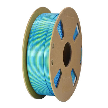 Dual Color Silk PLA Filament 1.75mm 1kg Spool Magic Color Shifting Shiny Metallic 3D Printing Material