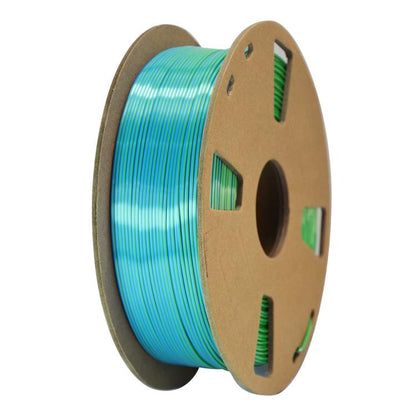 Dual Color Silk PLA Filament 1.75mm 1kg Spool Magic Color Shifting Shiny Metallic 3D Printing Material