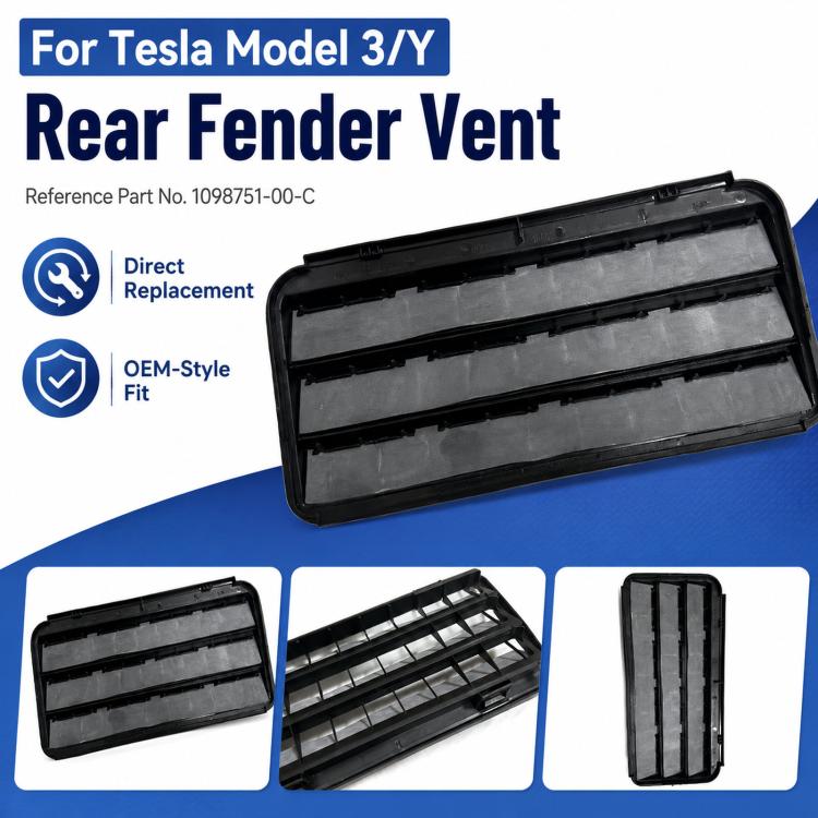 For 2017-2023 Tesla Model 3 / Y Rear Fender Air Vents 1098751-00-C, 1098751-00-C