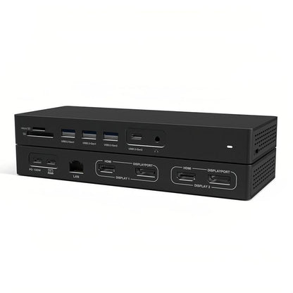 Blueendless Dual HDMI/DP Gigabit Expansion Dock With USB 3.2 Split Cable For Triple Display Expansion, 14 in 1