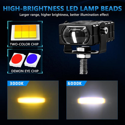 Aluminum Alloy Motorcycle Grille Spotlights Warning Lights