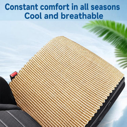 Woven Ice Silk Cooling Car Seat For Summer Breathable Front Seat Pads