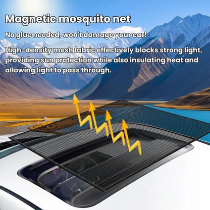 Magnetic Car Sunroof Mesh Shade Heat Insulation Sun & Mosquito Protection Net For Roof, S, M, L