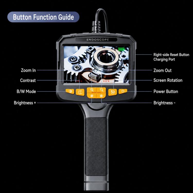 Endoscope Camera With 4.3 inch IPS HD Screen Borescope Camera HD1080P IP67 Waterproof Inspection Camera, NK008S 2m Cable Length 5.5mm Lens, NK008S 5m Cable Length 5.5mm Lens, NK008S 10m Cable Length 5.5mm Lens, NK008S 2m Cable Length 8mm Lens
