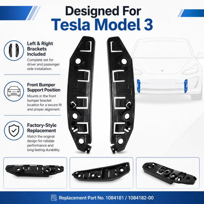 For Tesla Model 3 Front Bumper Mounting Bracket 1084181 / 1084182-00, Left, Right