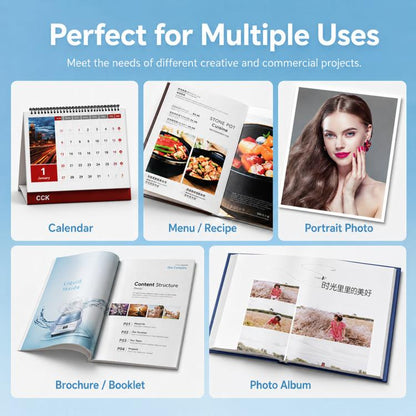50 Sheets 300gsm A3 High Glossy Inkjet Photo Paper Heavyweight Single-Sided Quick Dry Cast Coated Paper
