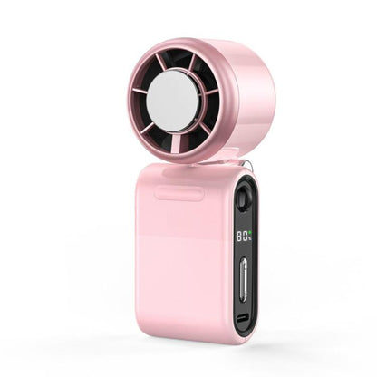 Semiconductor Ice Cooling Handheld Fan 5-Speed Turbo Mini Pocket Fan USB-C Rechargeable Small Personal Fan
