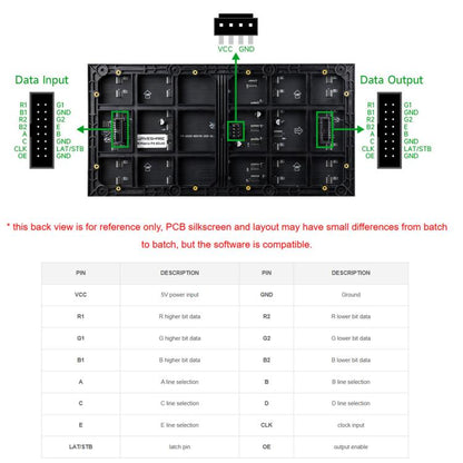 Waveshare 34431 RGB Full-color LED Matrix Panel, 4mm Pitch, 80×40 Pixels, Adjustable Brightness, 34431