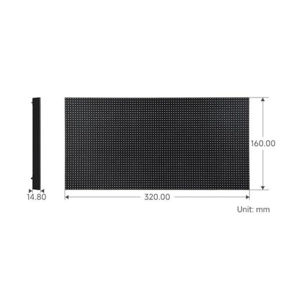 Waveshare 34431 RGB Full-color LED Matrix Panel, 4mm Pitch, 80×40 Pixels, Adjustable Brightness, 34431