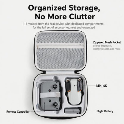 Baona BN-FD004 For DJI Mini 4K Hard EVA Carrying Case Drone Shoulder Bag Protective Storage Box, Large Gray, Large Black, Extra Large Gray, Extra Large Black
