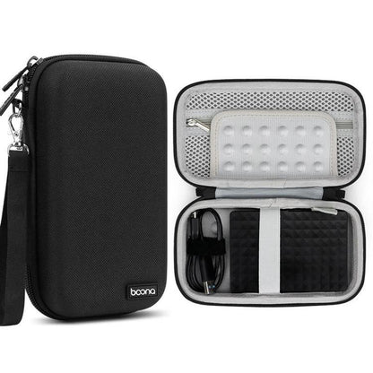 Baona BN-F007 Hard EVA External Hard Drive Case Shockproof Power Bank Organizer Electronic Travel Bag, Small Gray, Small Black, Large Gray, Large Black