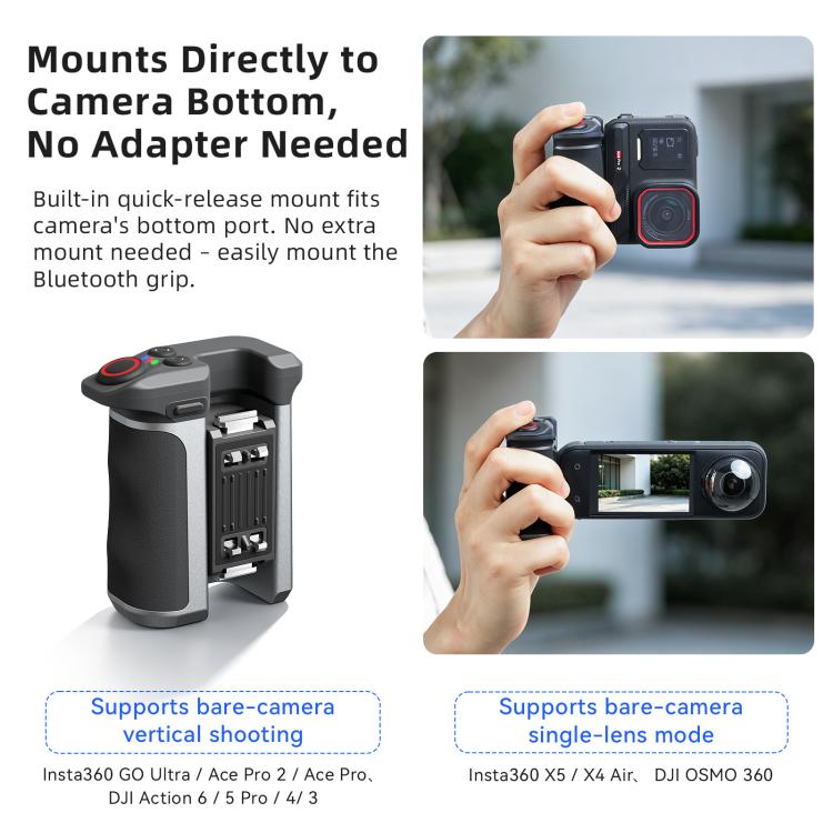 aMagisn Bluetooth Xplorer Grip Kit, For Insta360 GO Ultra