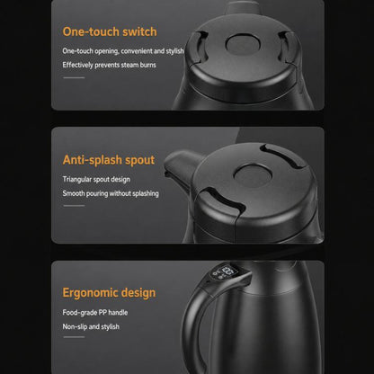LY1200 12V/24V Universal Digital Display Car Kettle 1.2L Stainless Steel Electric Water Kettle, Kettle + Base, Kettle + 4m Cable, Kettle + Base + 4m Cable, Kettle